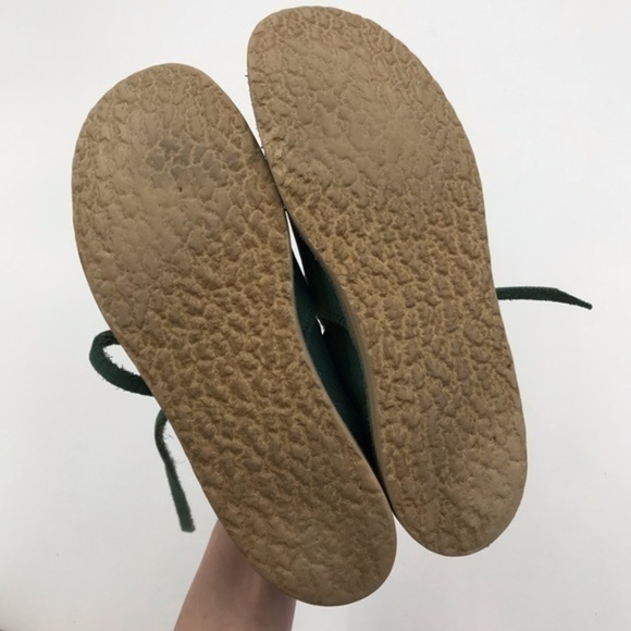 Wild Soles Green Leather Vintage Handmade Moccasins size 5 - Picture 8 of 10